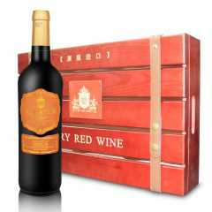 13度法国芮莱尔博卡干红葡萄酒木箱