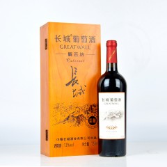 13度长城至酿解百纳干红葡萄酒木盒装750ml*6