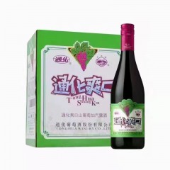 7度通化爽口山葡萄加气露酒735ml*6