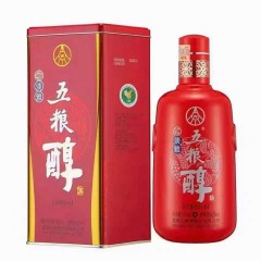 50度五粮醇红淡雅铁盒 500ml*6